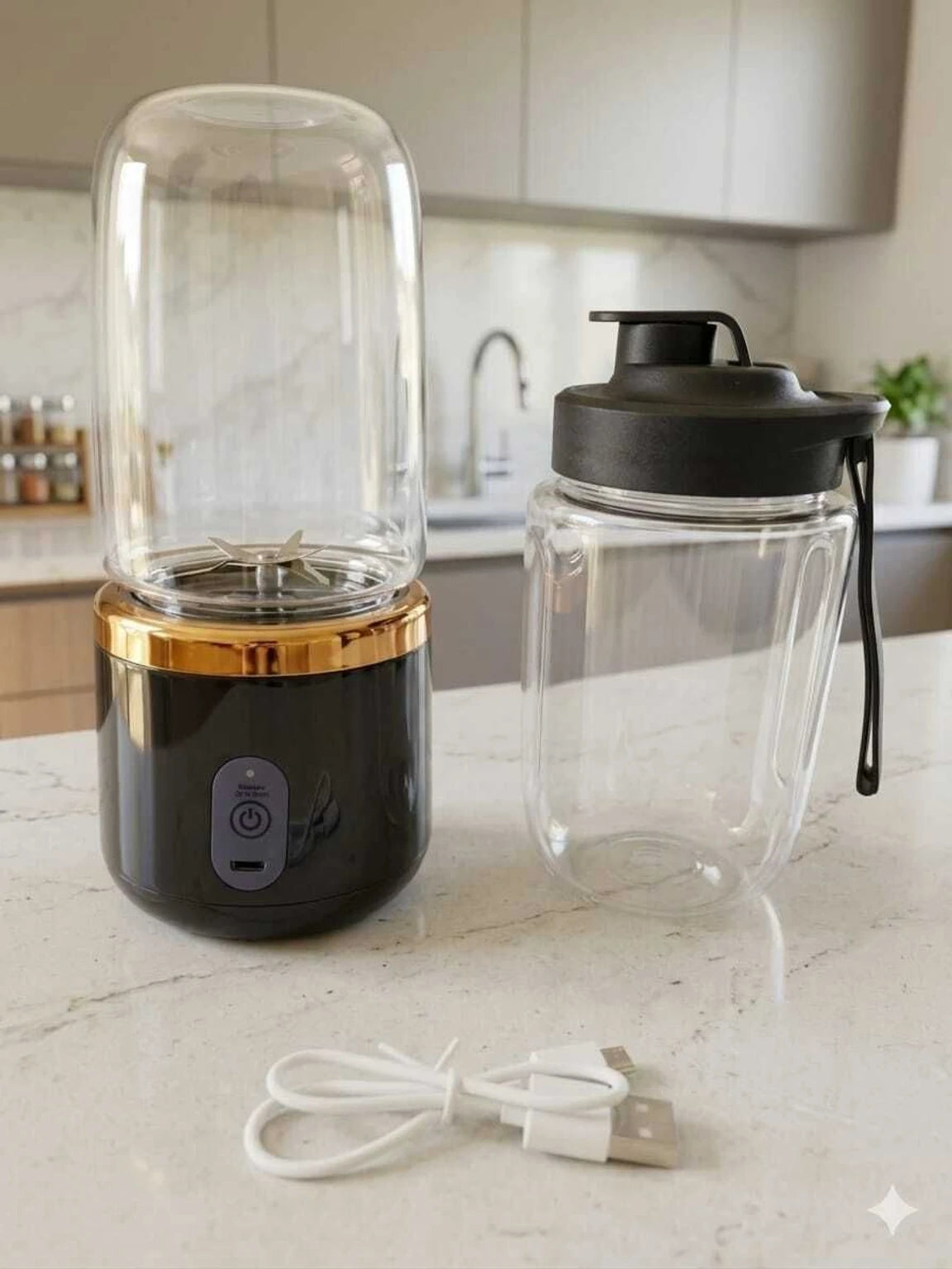 Portable Blender Electric Juicer With Extra Lid