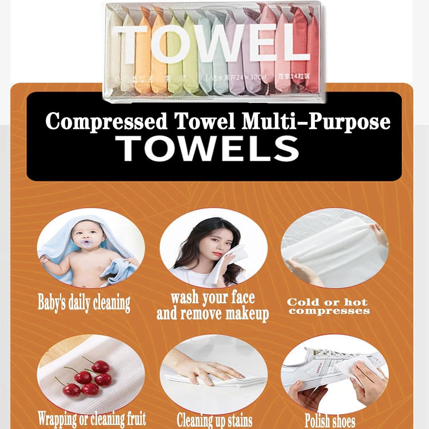 Portable Disposable Towel Tablets
