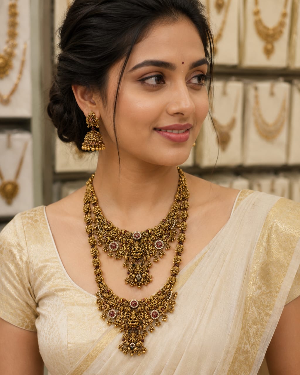 Temple necklace set