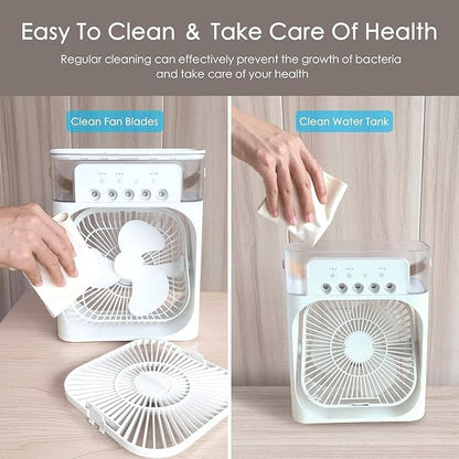 Portable Air Cooler Fan with Water Tank & USB Power - Mini Personal Evaporative Cooler