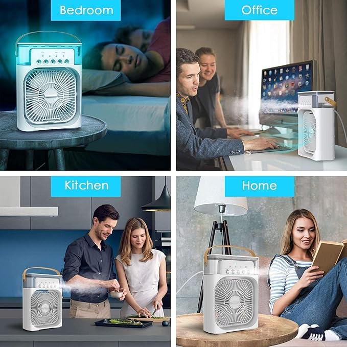 Portable Air Cooler Fan with Water Tank & USB Power - Mini Personal Evaporative Cooler