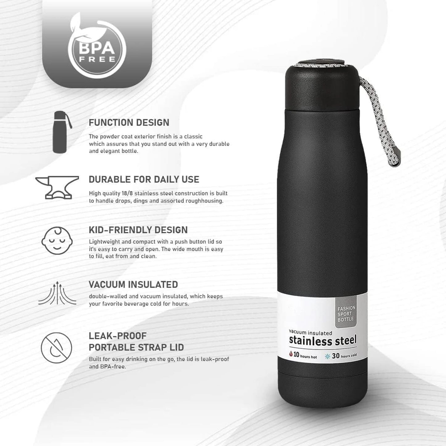 Sport Vaccum Flask Bottle ( 500ML)