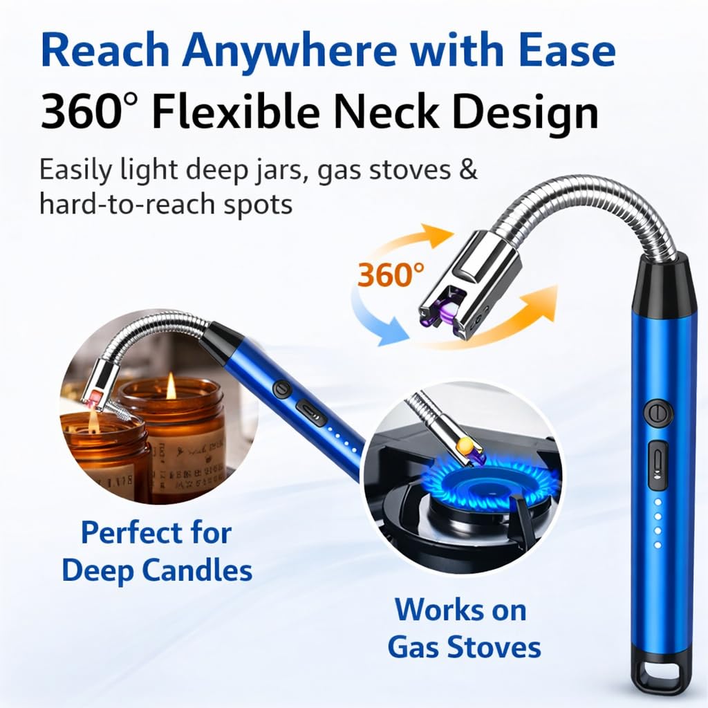 Gas Lighter for Kitchen Rechargeable USB