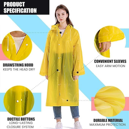 EVA Waterproof Rain Coat Hooded