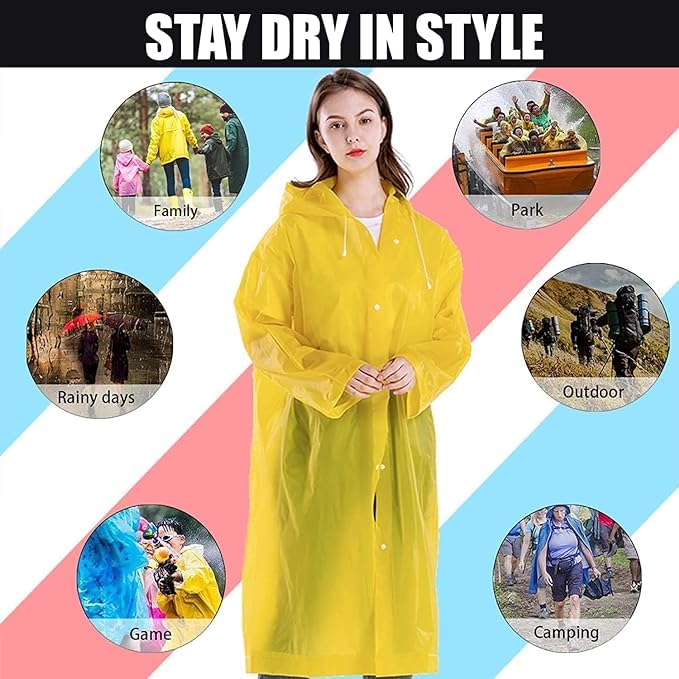 EVA Waterproof Rain Coat Hooded